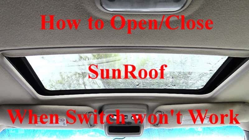 How To Fix A Sunroof That Won't Close All The Way